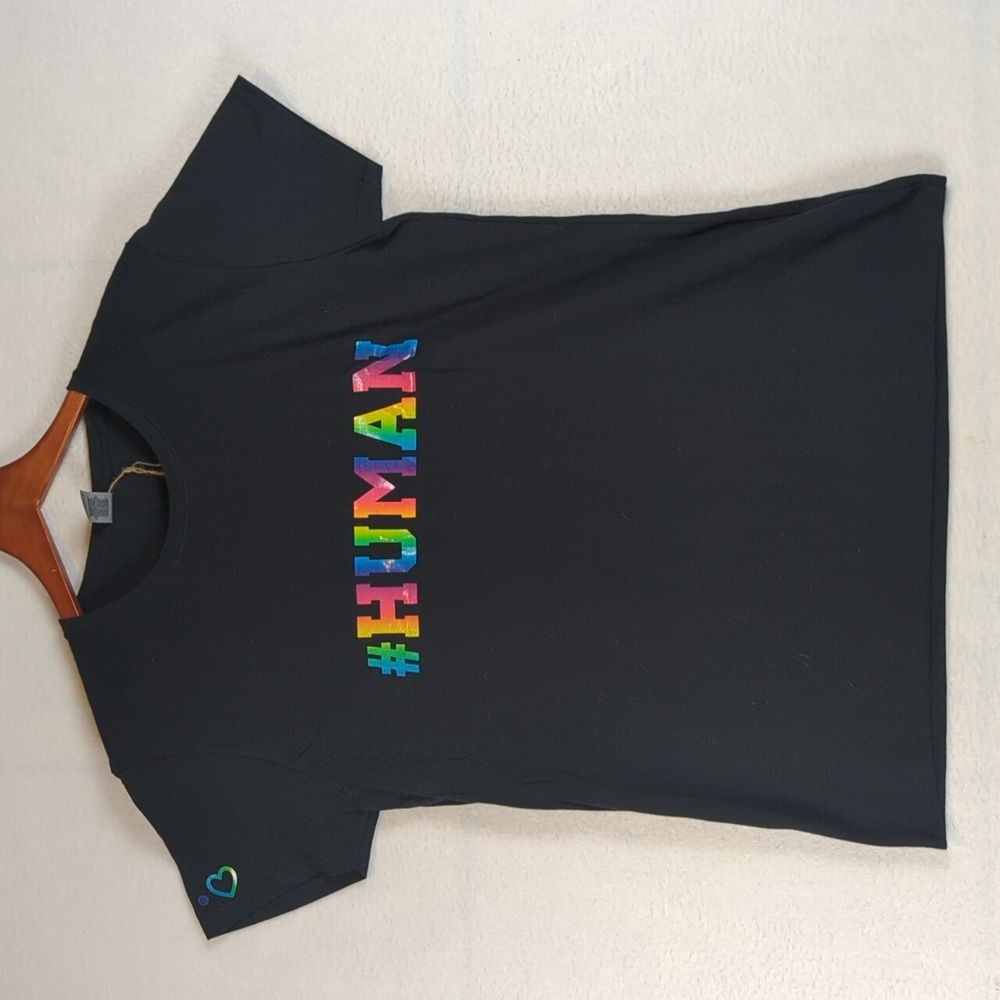 #HUMAN Rainbow Pride Unisex Short Sleeve Shirt L